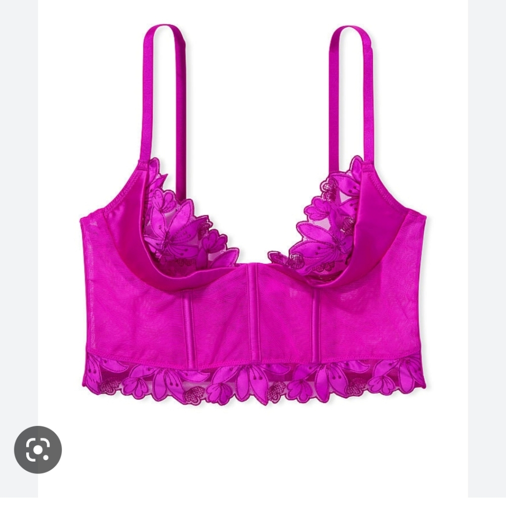 VS Very Sexy Floral Embroidered Quarter Cup Corset Top. - Picture 10 of 10